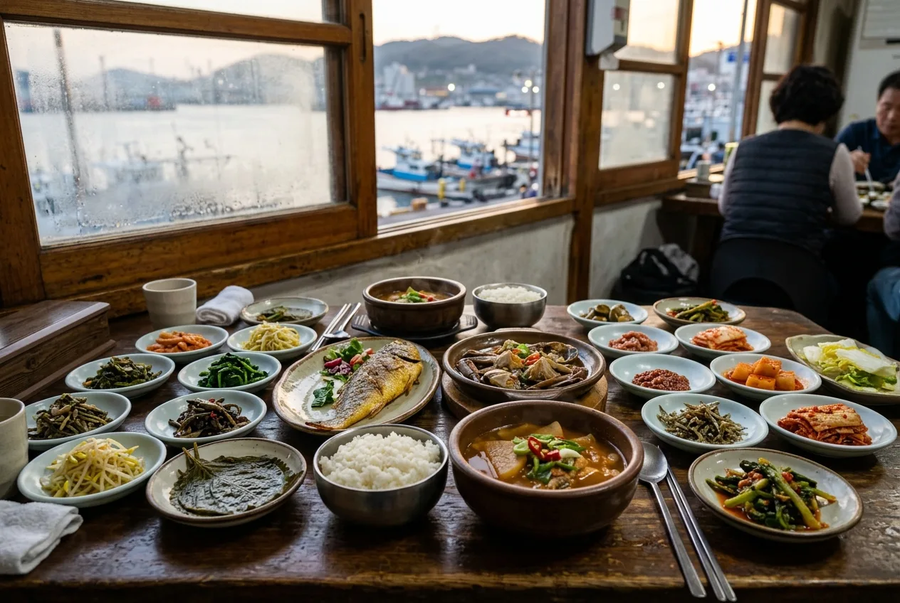 Illustration of Baekban (Southern Full-Table Set)