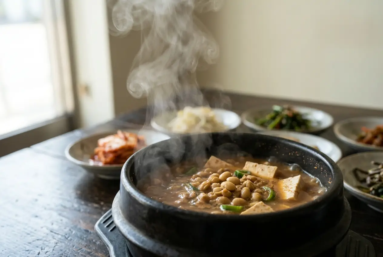 Illustration of Cheonggukjang (Rich Soybean Stew)