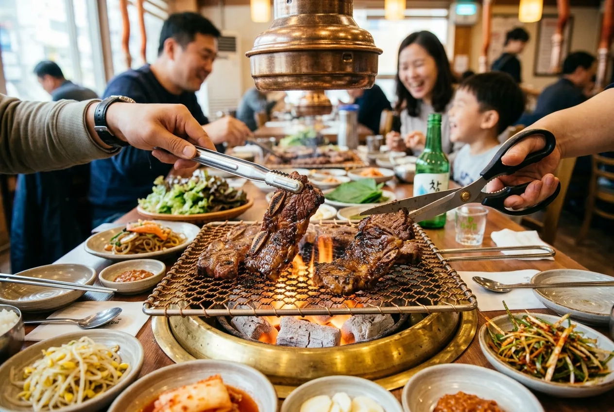 Illustration of Galbi-gui (Grilled Beef Short Ribs)