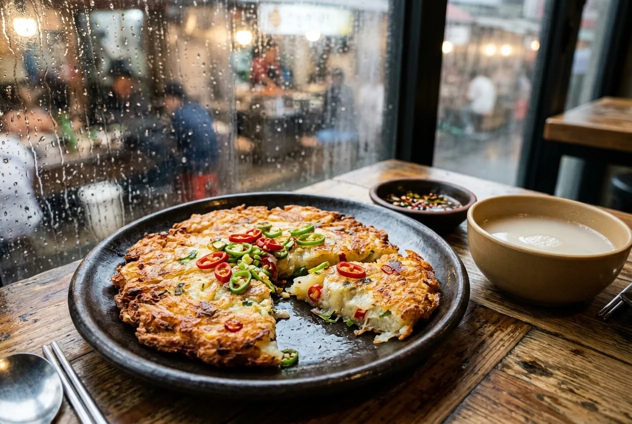 Illustration of Gamja-jeon (Potato Pancake)