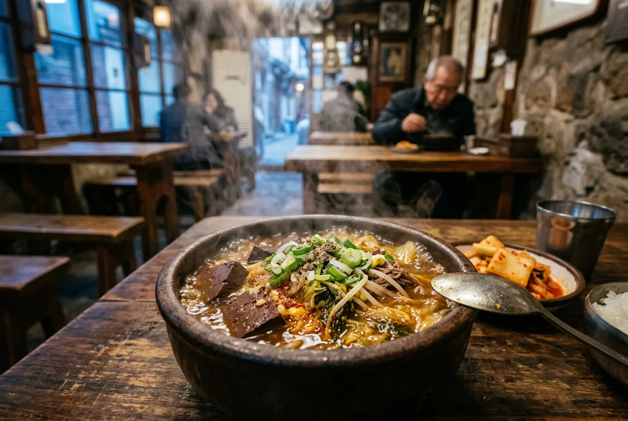 Illustration of Haejangguk (Hangover Soup)