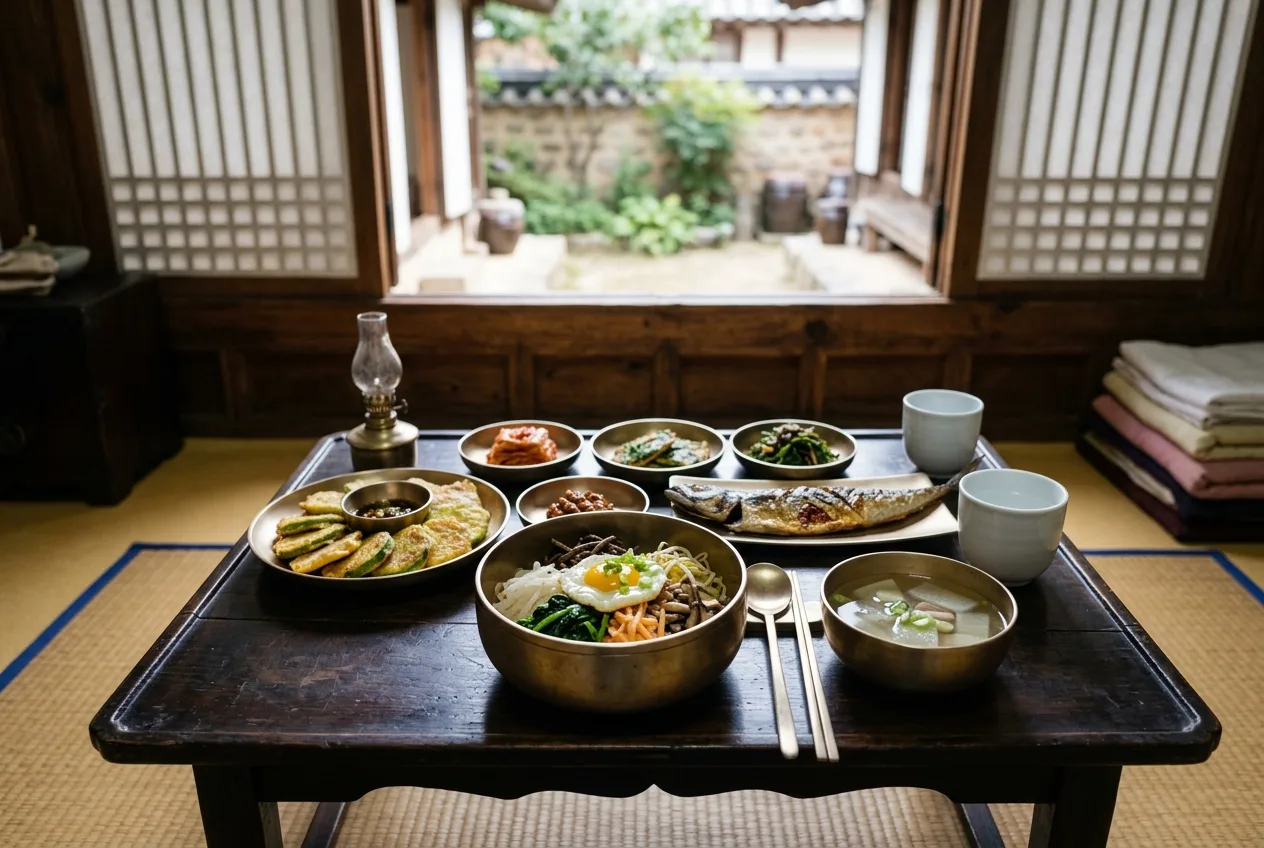 Illustration of Heotjesatbap (Mock Ancestral Rite Meal)