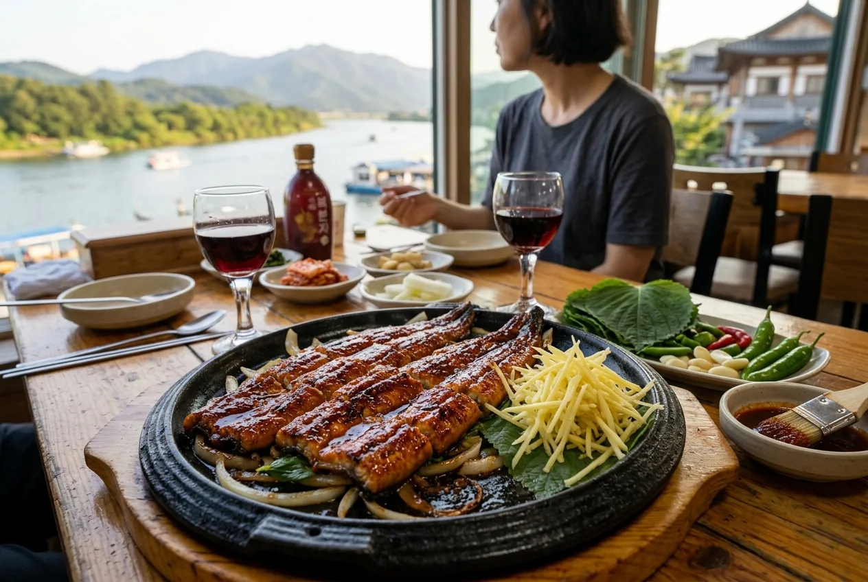 Illustration of Jangeo-gui (Grilled Freshwater Eel)