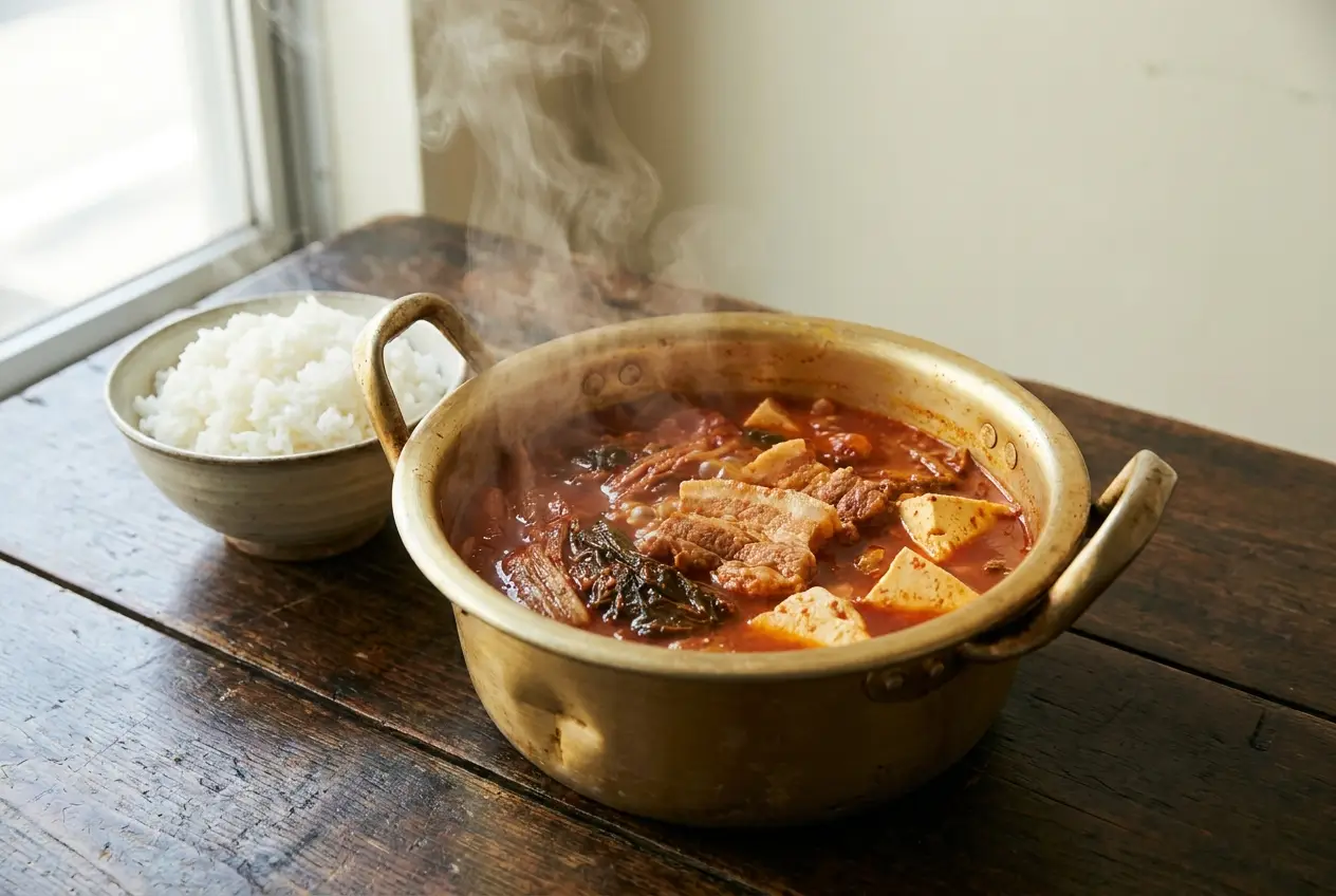 Illustration of Kimchi Jjigae (Kimchi Stew)