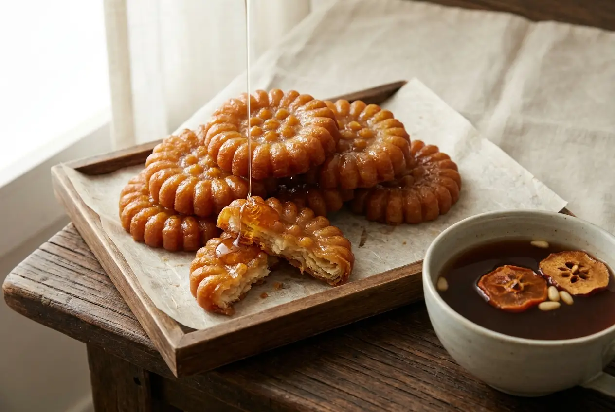 Illustration of Yakgwa (Honey Pastry)