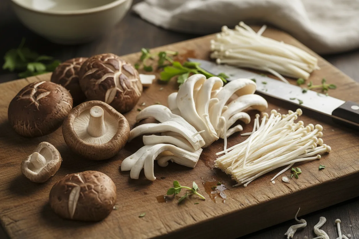 Beoseot-jeongol (Mushroom Hot Pot) cooking step 1