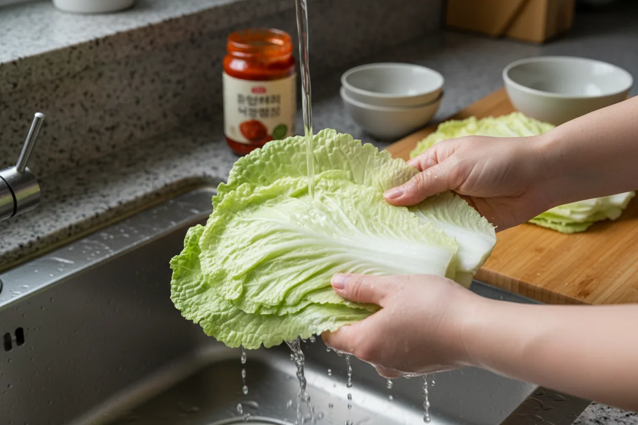 Bomdong Geotjeori (Fresh Spring Cabbage Salad Kimchi) cooking step 1