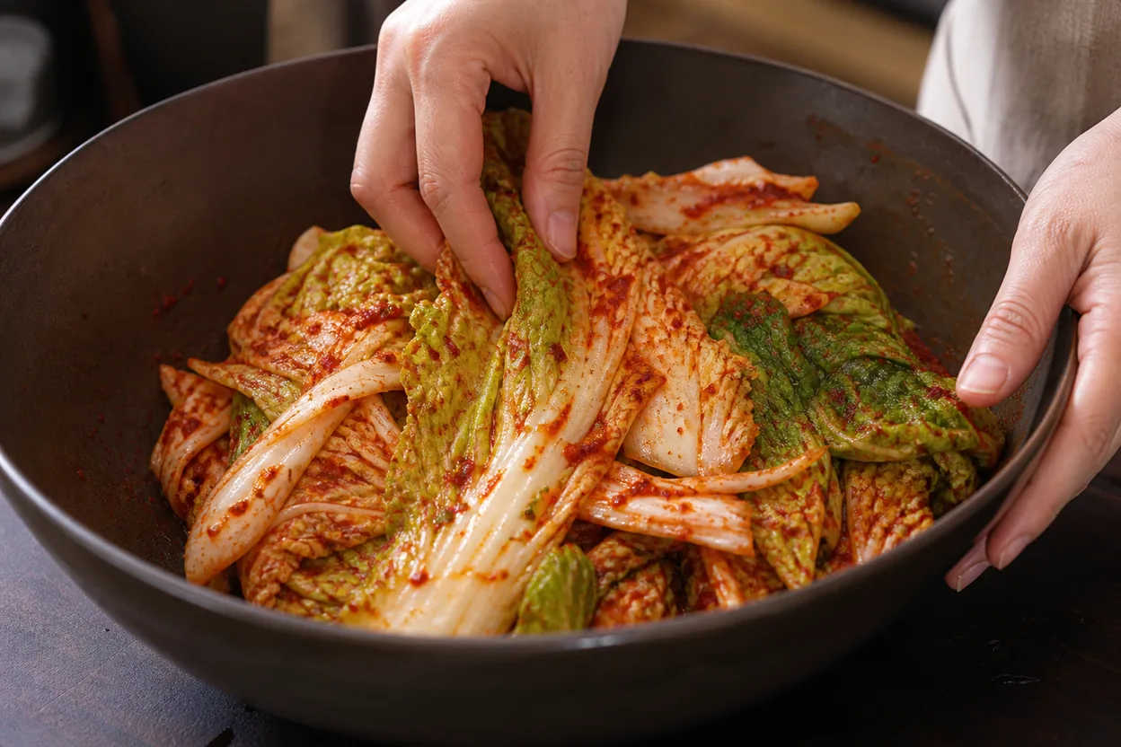 Bomdong Geotjeori (Fresh Spring Cabbage Salad Kimchi) cooking step 4