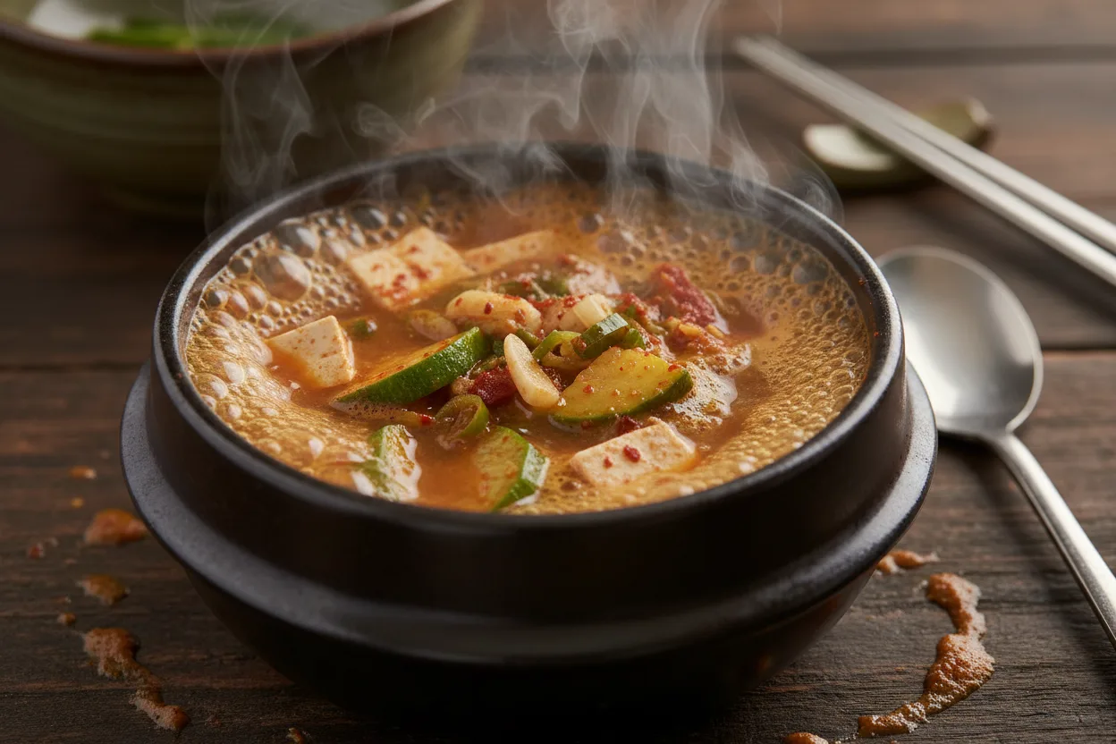 보리밥 조리 3단계: 강된장 끓이기