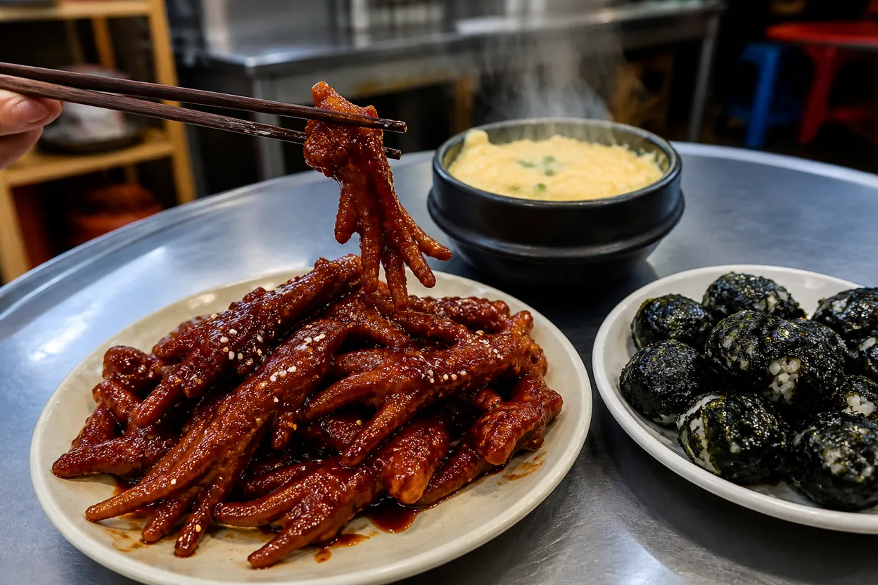 닭발 조리 5단계: 계란찜과 함께 내기