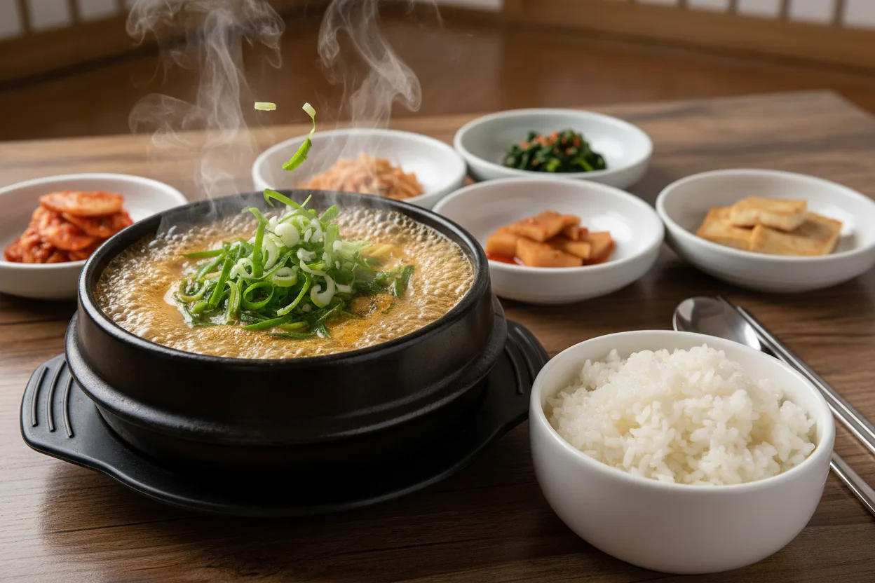 된장찌개 조리 5단계: 마무리