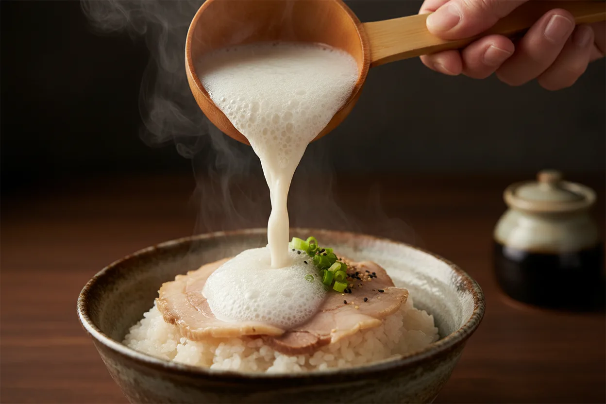 돼지국밥 조리 4단계: 토렴해서 말기