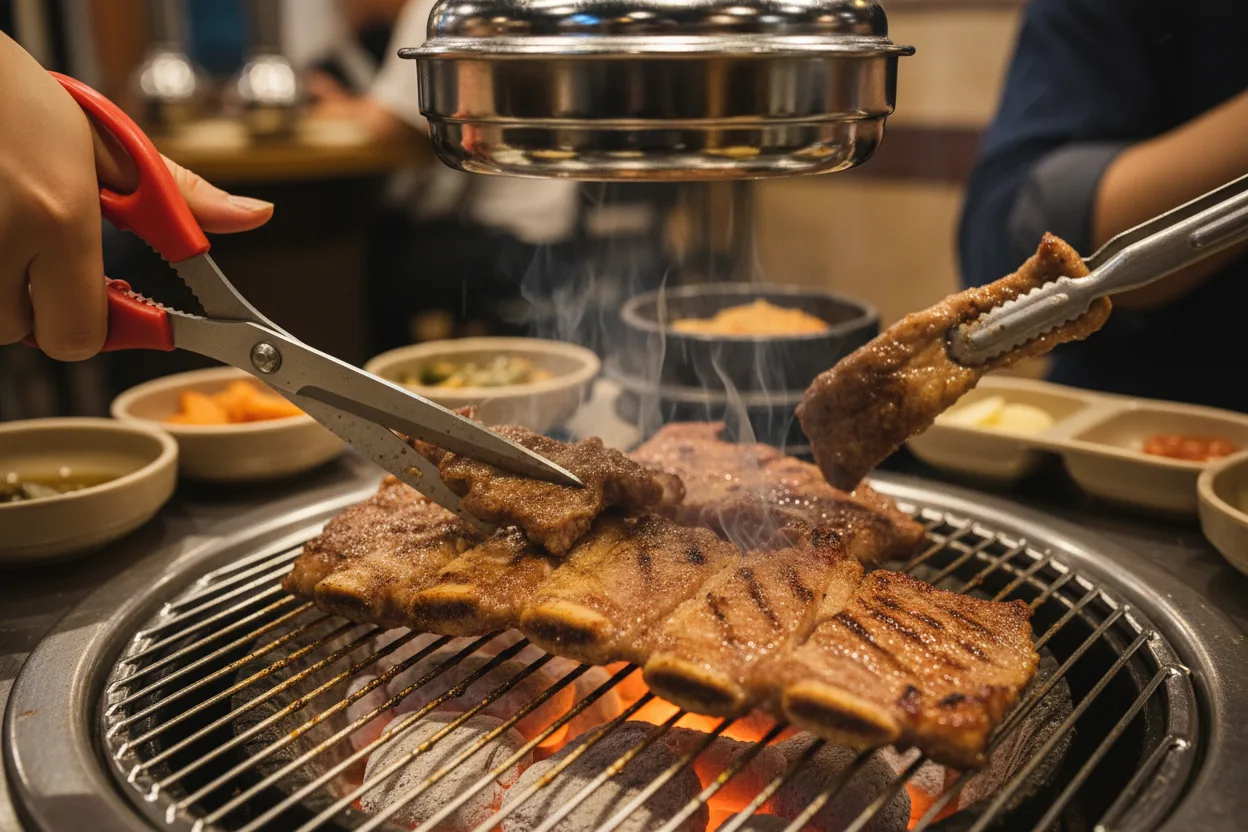 소갈비구이 조리 4단계: 굽기