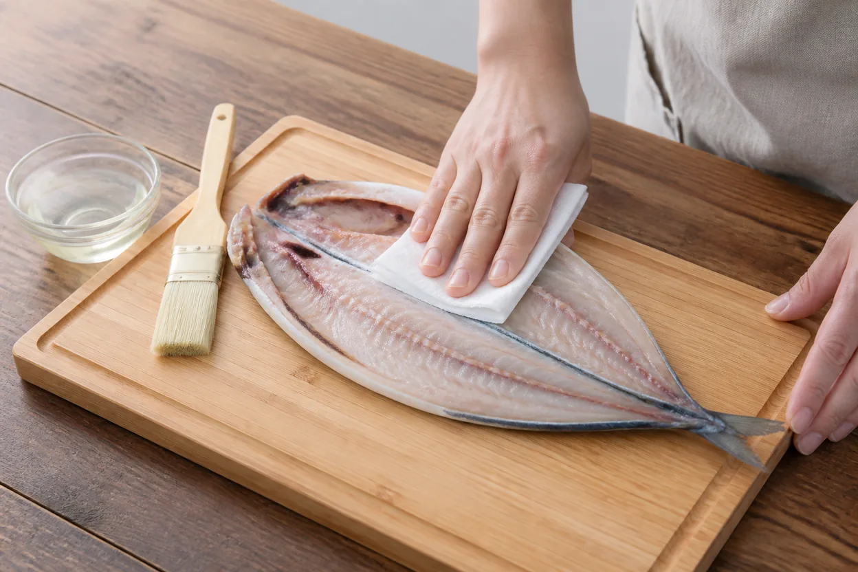 간고등어구이 조리 1단계: 손질과 밑처리
