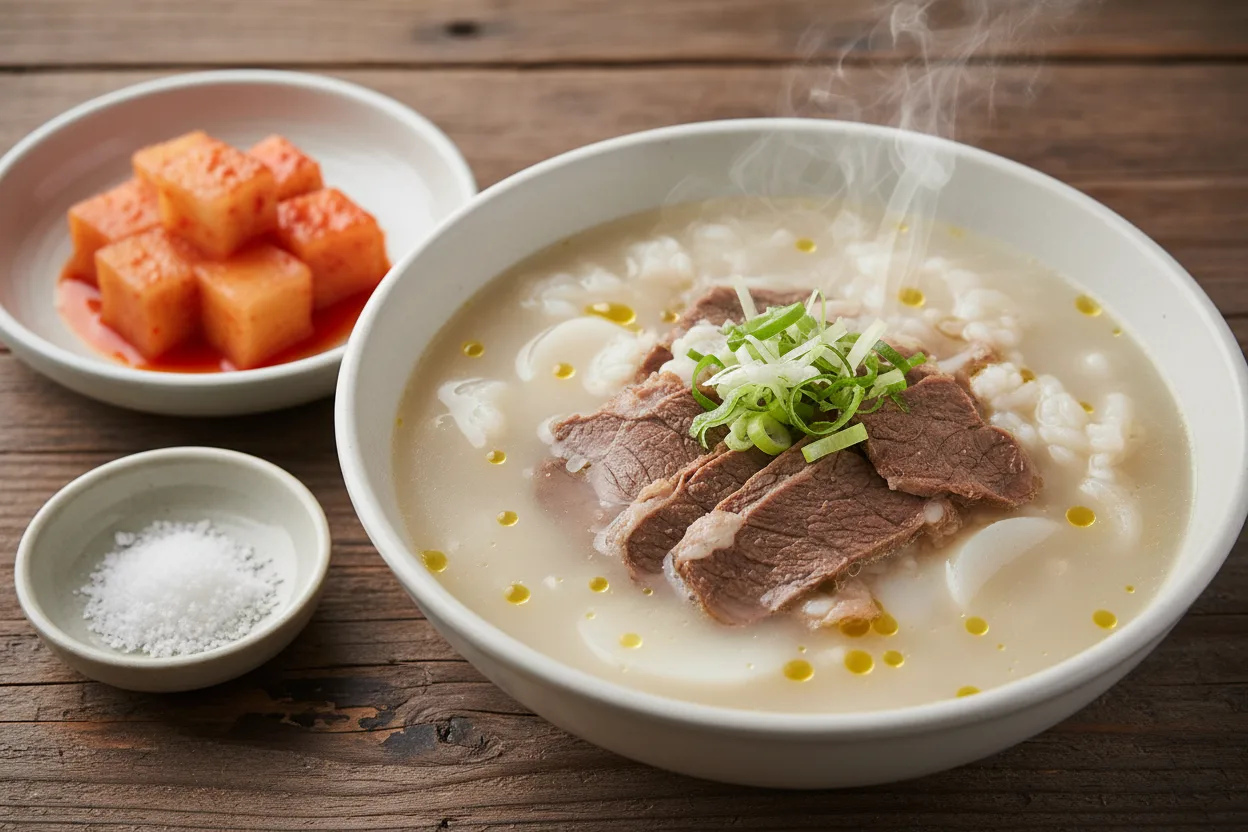 곰탕 조리 6단계: 상차림