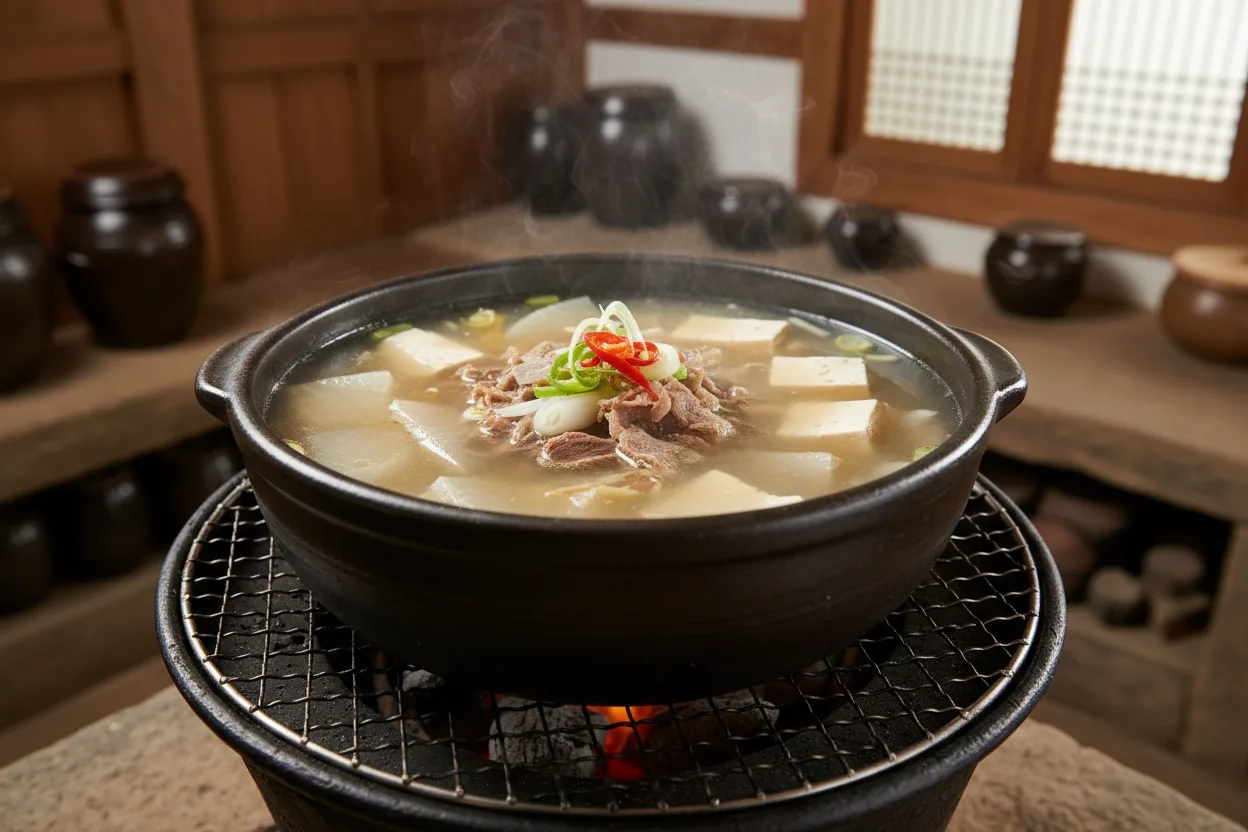 헛제삿밥 조리 2단계: 탕국 끓이기