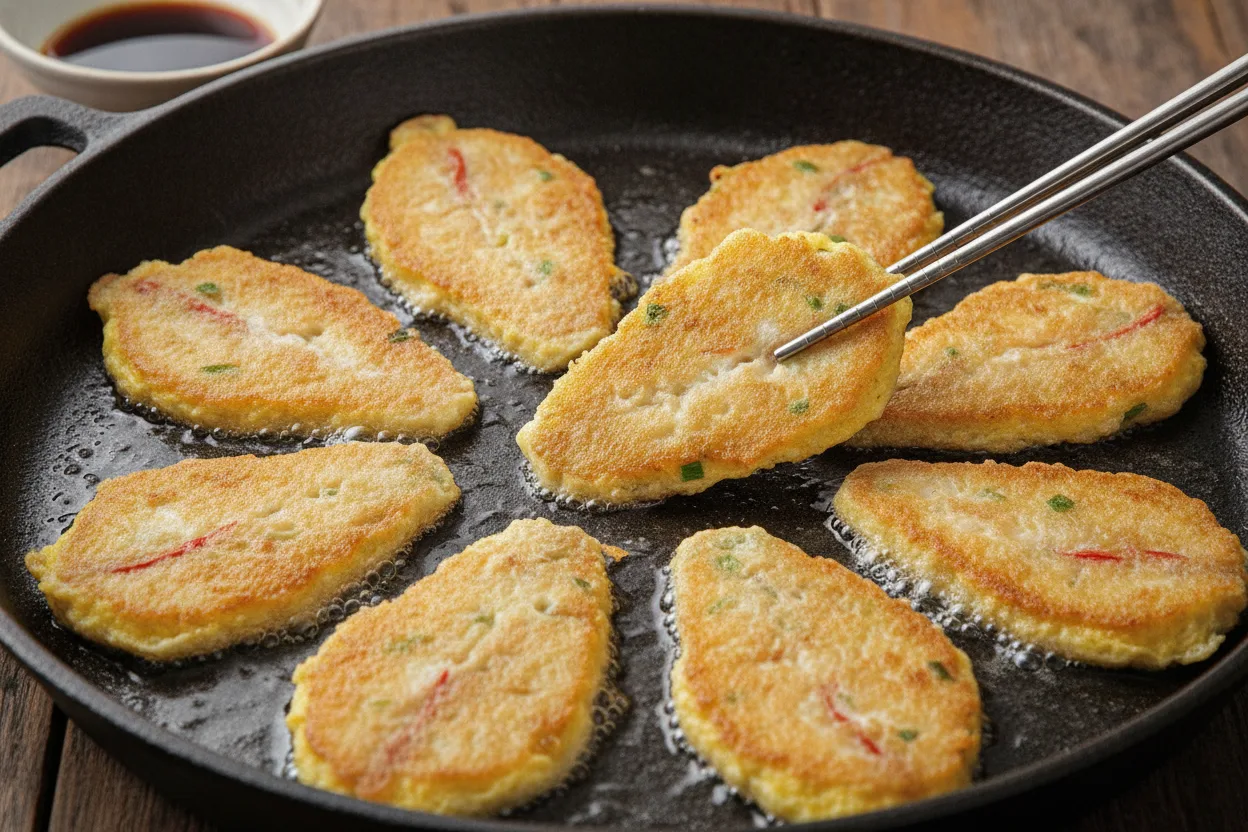 헛제삿밥 조리 3단계: 전 부치기