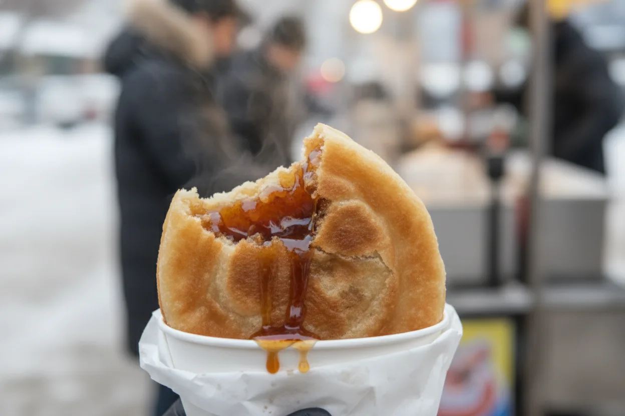 호떡 조리 5단계: 종이컵에 담아내기