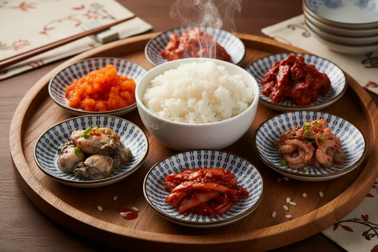 젓갈 조리 5단계: 젓갈 한 상