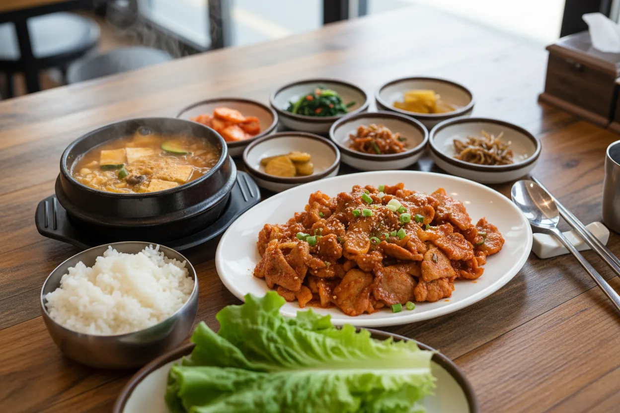 제육볶음 조리 5단계: 백반 한 상 차리기