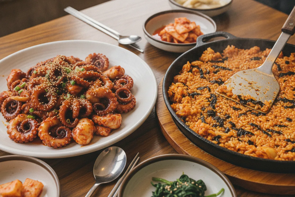 주꾸미볶음 조리 5단계: 마무리와 볶음밥