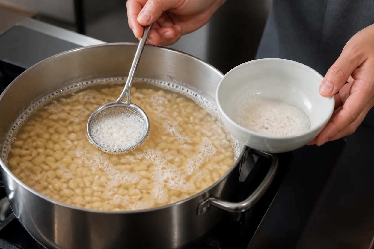 콩국수 조리 1단계: 콩 삶기