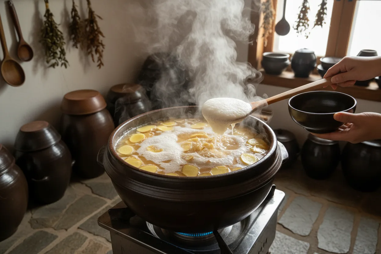 식혜 조리 3단계: 끓이기